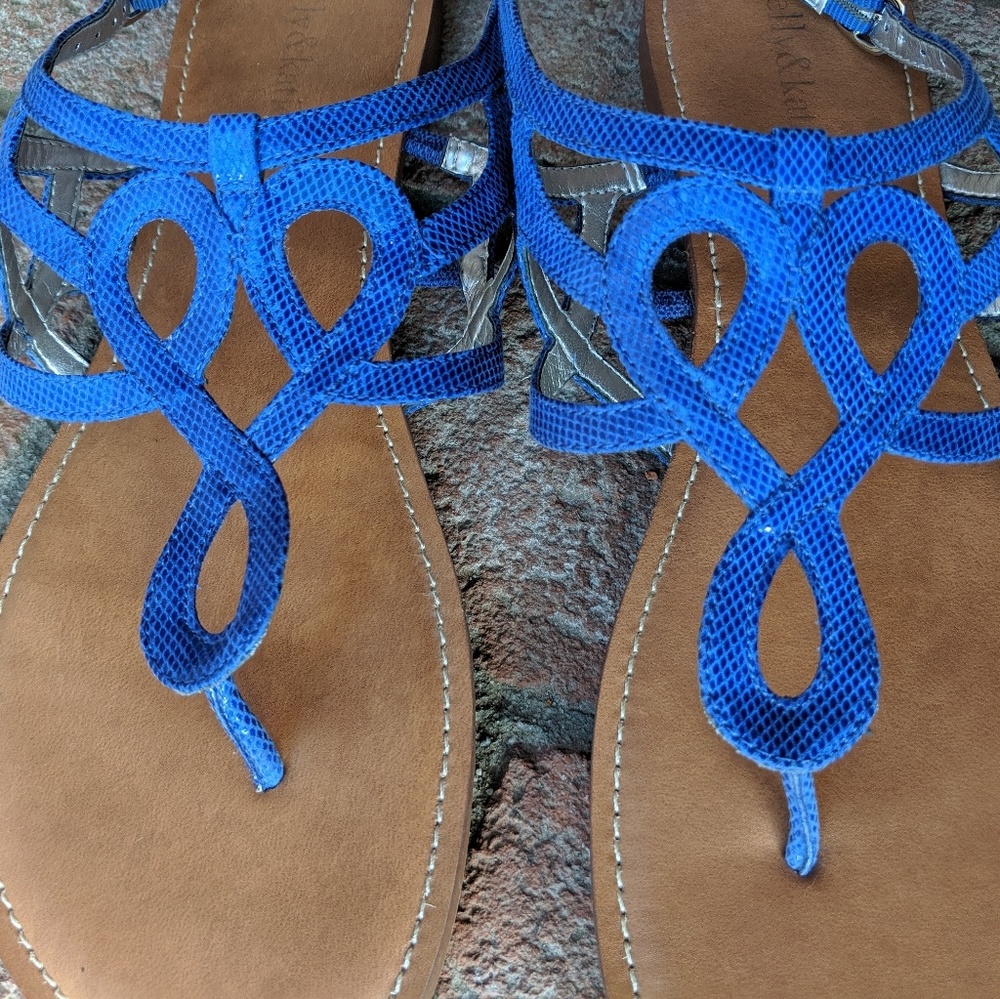 Kelly & Katie Phyllis blue flat sandal - Picture 3 of 6